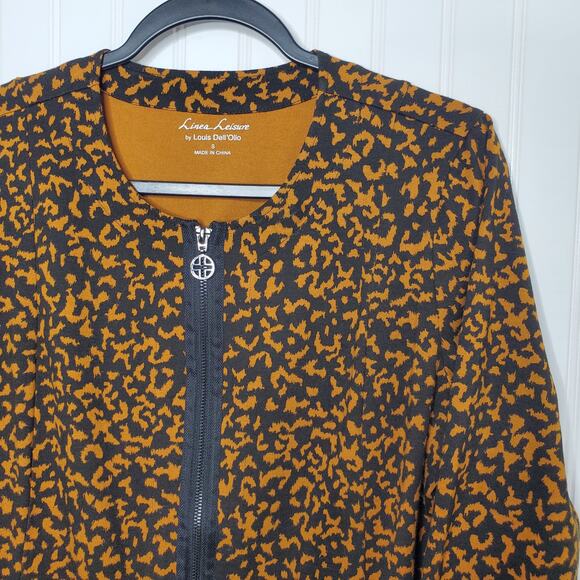 Linea Leisure by Louis Dell'Olio Composition Print Jacket Sz Small Full Pockets - Picture 3 of 10